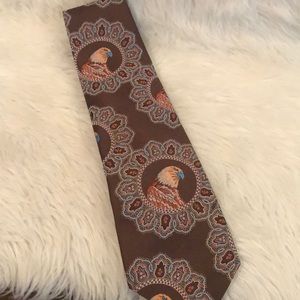 Vintage Eagle Print Necktie